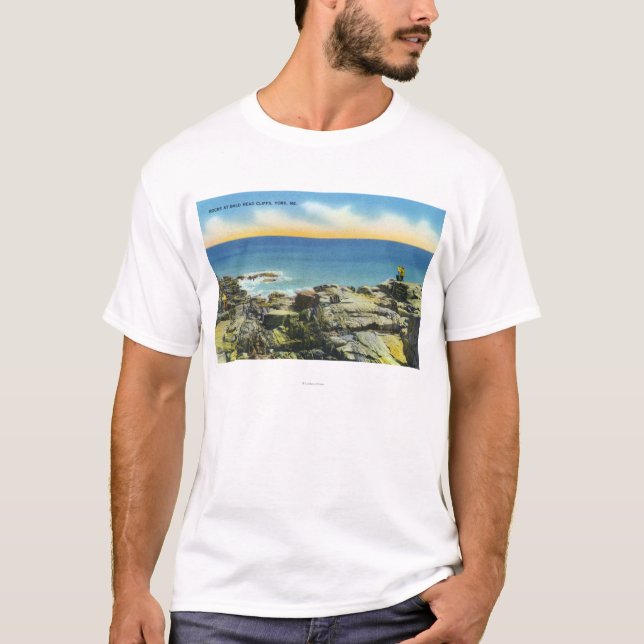 Camiseta Ideia dos penhascos da cabeça calva das rochas e (Frente)