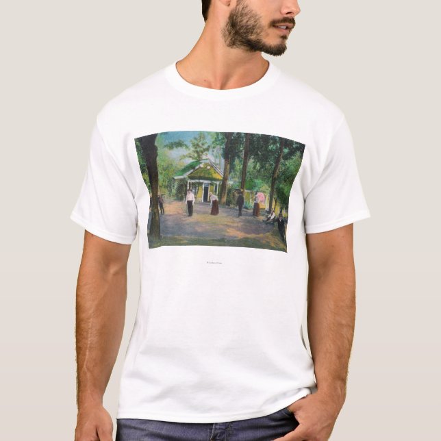 Camiseta Ideia dos primaveras de um GameHarbin do Croquet, (Frente)