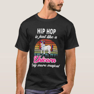Camiseta Ideia Engraçada de Hip Hop Retro Unicorn Vintage S