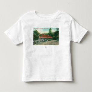 Camiseta Ideia exterior do anexo e das terras do hotel