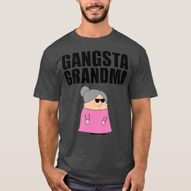 Camiseta Ideia Gangsta Grandma Gift para Gangster (2) (Frente)