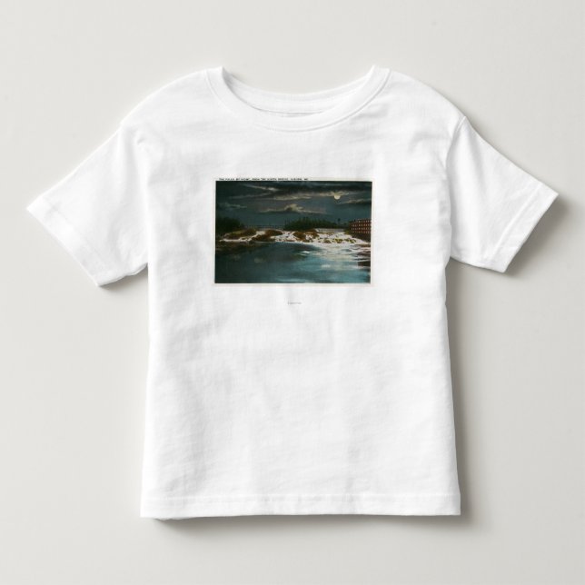 Camiseta Ideia norte da ponte das quedas na noite (Frente)