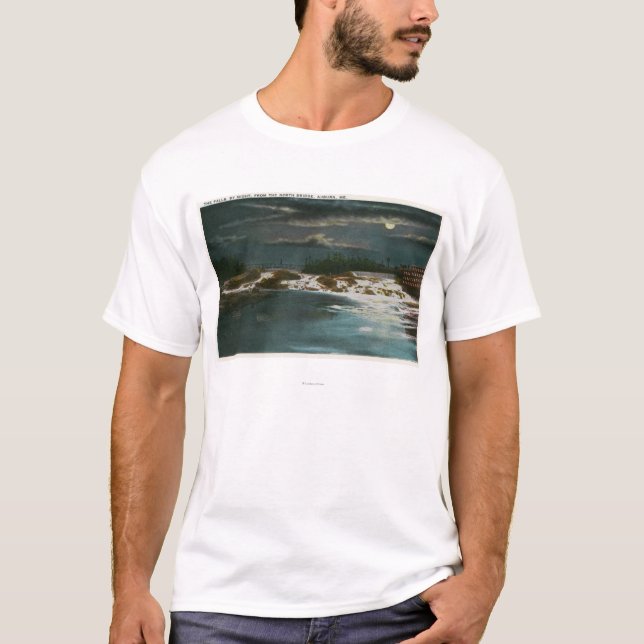 Camiseta Ideia norte da ponte das quedas na noite (Frente)