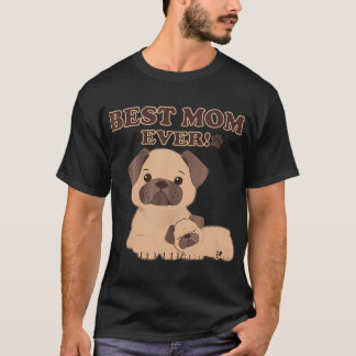 Camiseta Ideia para Dia das Mães Cadela Pug Amante de Filho