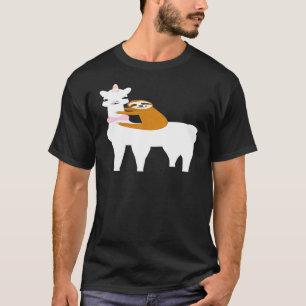 Camiseta Ideia Premium Amantes de Lhama Alpaca Montando Pre