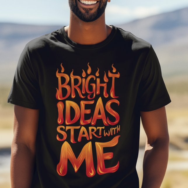 Camiseta Ideias brilhantes Comecem Comigo (Criador carregado)