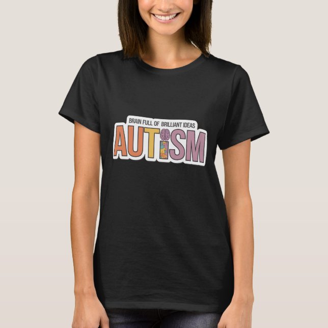 Camiseta Ideias brilhantes sobre Cheio cerebral (Frente)