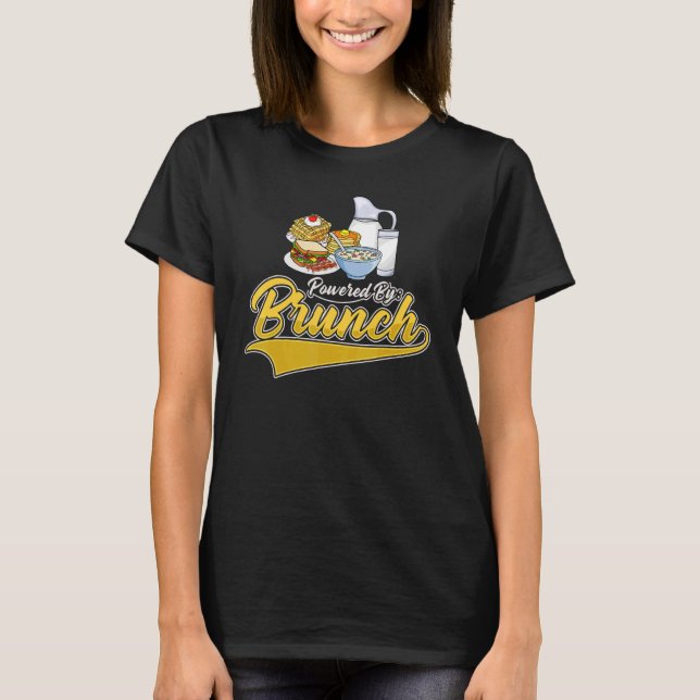 Camiseta Ideias de Brunch Receitas de Comida Mimosa Café da (Frente)