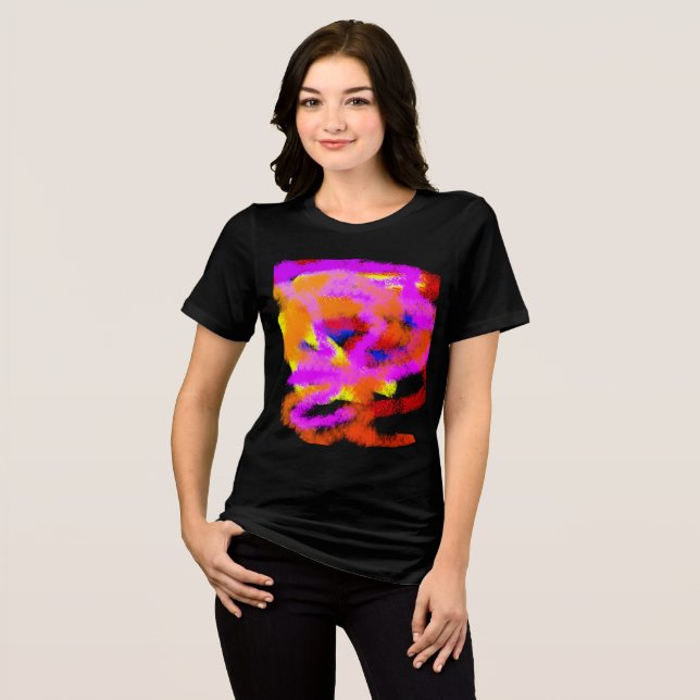 Camiseta Ideias de cor tensão abstrato da mente (Frente Completa)