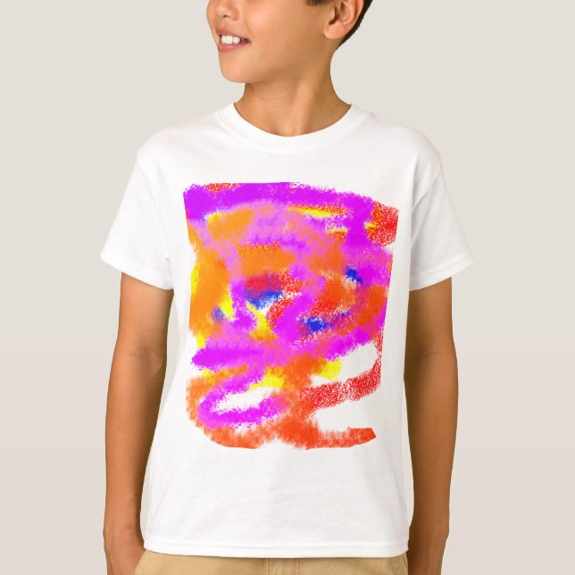 Camiseta Ideias de cor tensão abstrato da mente (Frente)