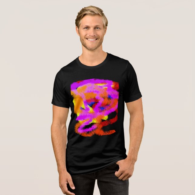 Camiseta Ideias de cor tensão abstrato da mente (Frente Completa)