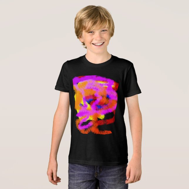 Camiseta Ideias de cor tensão abstrato da mente (Frente Completa)