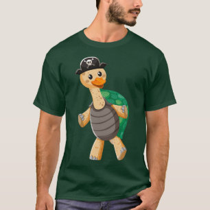 Camiseta ideias de presentes de pirata de tartaruga engraça