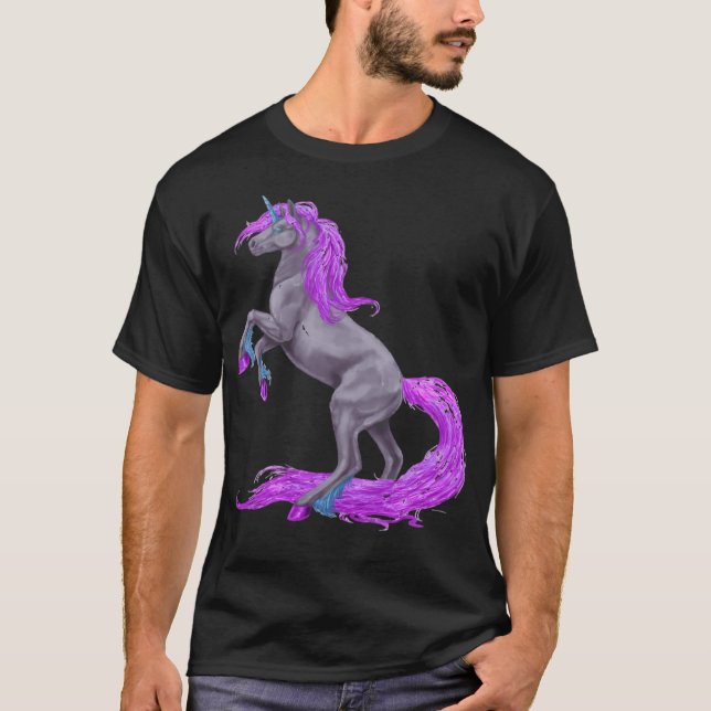 Camiseta ideias de presentes de pônei unicórnio cavalo unic (Frente)