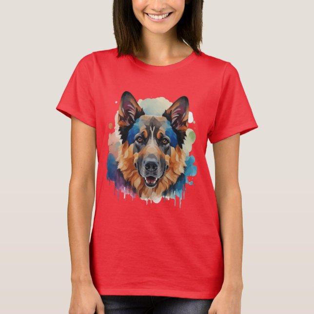 Camiseta Ideias de presentes para cães german shepherd (Frente)