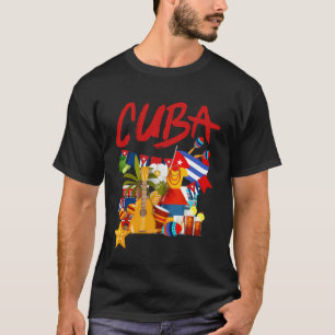 Camiseta Ideias de Roupas com a Bandeira Cubana para Crianç