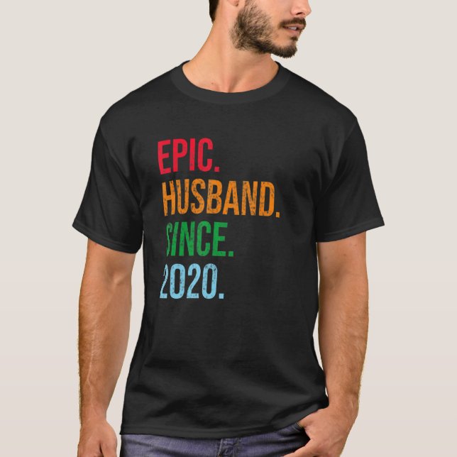 Camiseta Ideias do 3° aniversário do casamento Epic Husband (Frente)