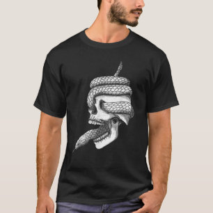 Camiseta Ideias do crânio e Cobra para as Mulheres Homens G