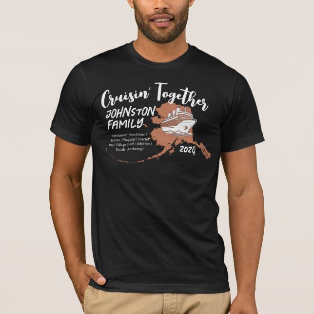 Camiseta Ideias Familiares para Tours de Cruise no Alasca (Frente)