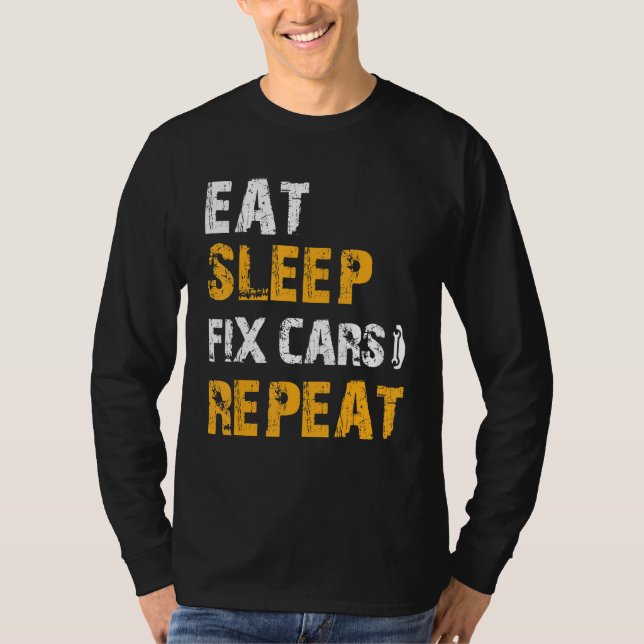 Camiseta Ideias Mecânicas Automáticas Comem Carros de Corre (Frente)