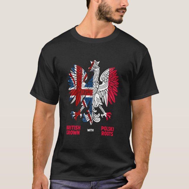 Camiseta Ideias Poloneses De Bandeira De Águia Para Criança (Frente)