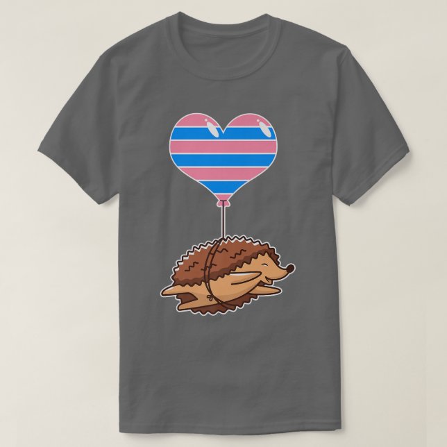 Camiseta Identidade sexual transseual de Hedgehog Não Binár (Frente do Design)