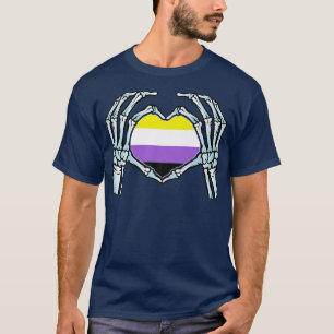 Camiseta Identidade visual do esqueleto do Gay de sexo não 