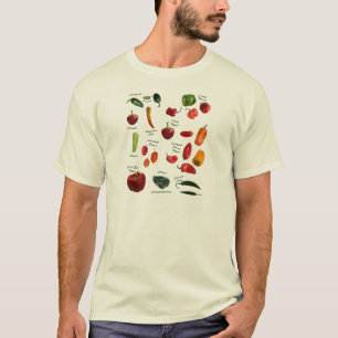 Camiseta Identificação da pimenta de pimentão