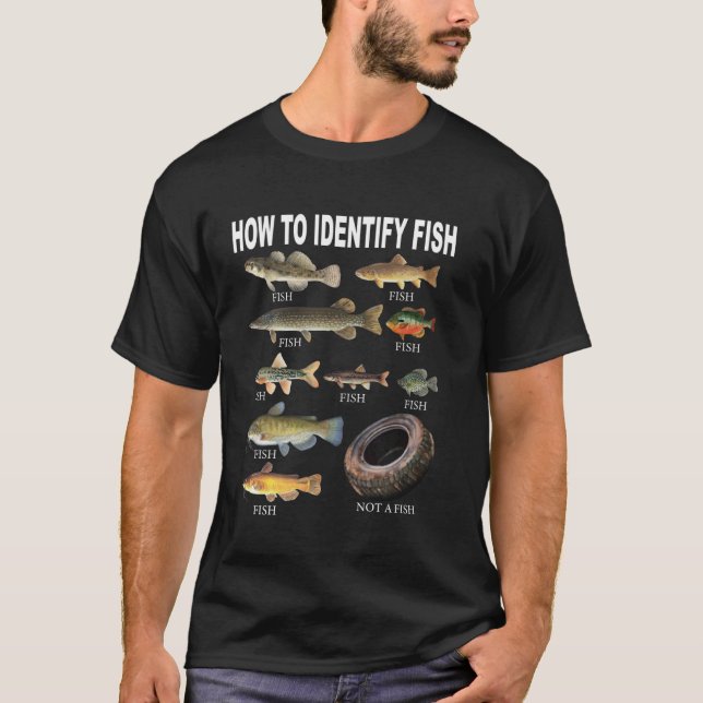 Camiseta Identificação de Peixes Engraçados como identifica (Frente)
