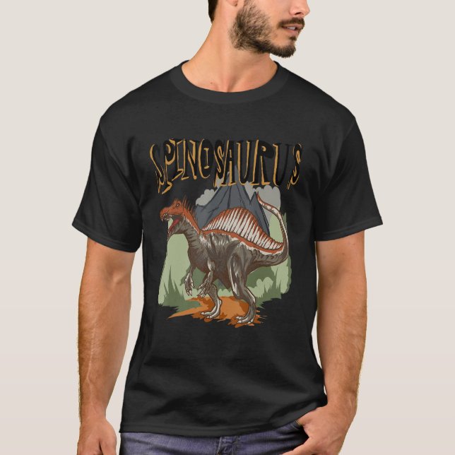 Camiseta Identificação do dinossauro Spinossauro (Frente)