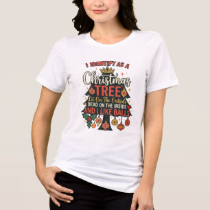 Camiseta Identificar Como Bolas da Coroa da Árvore de Natal