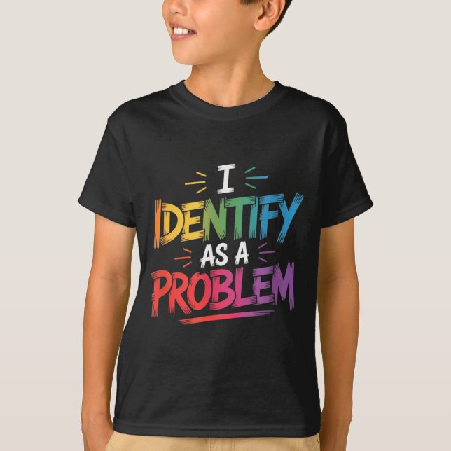 Camiseta Identificar Como Uma Piada Engraçada de Humor Sarc (Frente)