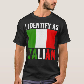 Camiseta Identifico Como Sinalizador Italiano Funny