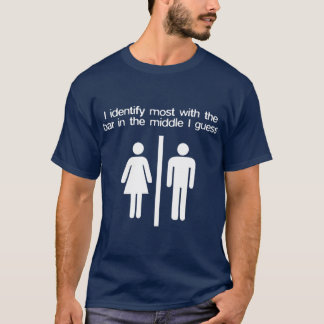 Camiseta Identifico-Me Com A Fila Do Gênero Médio Não-Binár