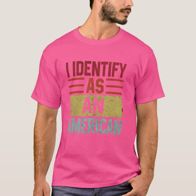Camiseta Identifico-Me Como Americano (Frente)