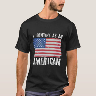 Camiseta Identifico-Me Como Americano Orgulhoso Americano