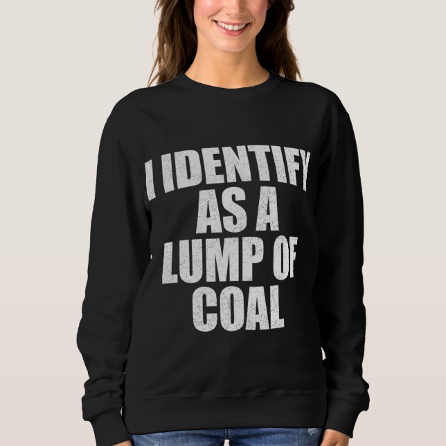 Camiseta Identifico-Me Como Um Bloco De Carvão - Simples Cr (Frente)