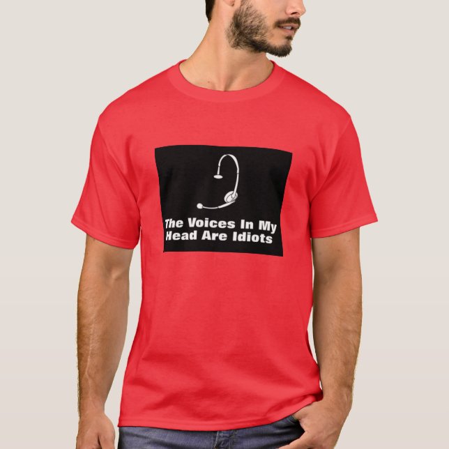 Camiseta Idiota dos auriculares (Frente)