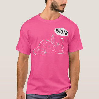 Camiseta Idiotas Gatinhos De Gato De Dedo Médio De Gato Com