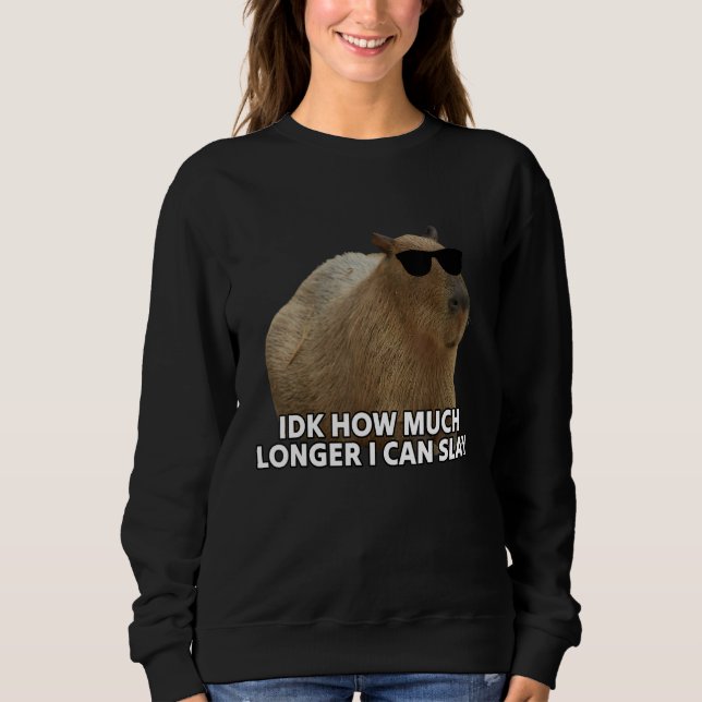 Camiseta Idk How Much Longer I Can Slay Capybara Sarcastic  (Frente)