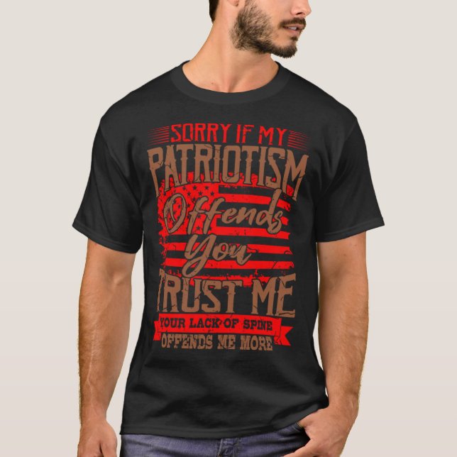 Camiseta IF MY PATRIOTISM OFFENDS YOU American Veteran (Frente)