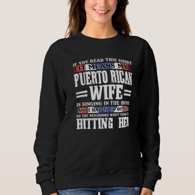 Camiseta if you read Puerto rican wife Puerto rico Puerto r (Frente)