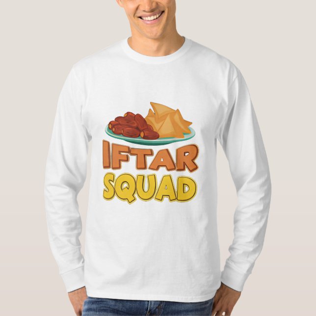 Camiseta Iftar Squad Ramadan Food Illustration (Frente)