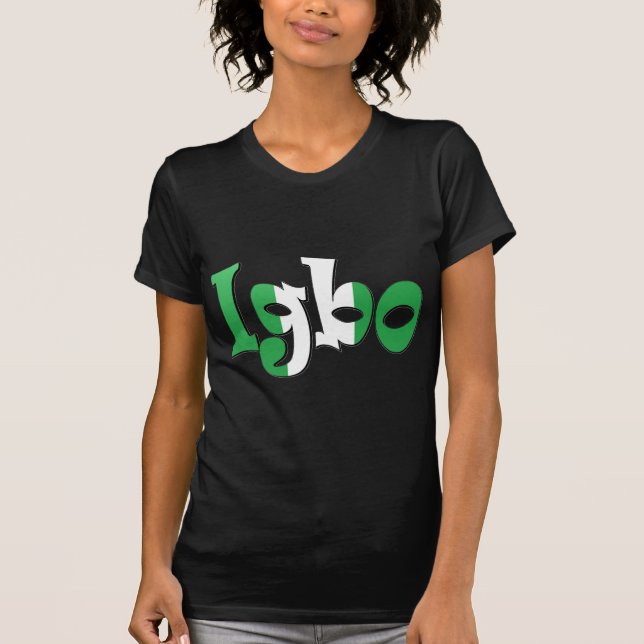 Camiseta Igbo (bandeira nigeriana) (Frente)
