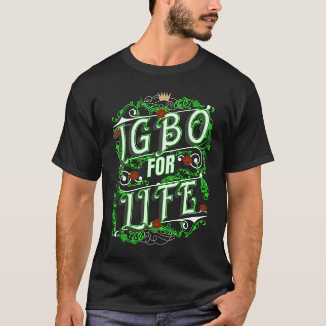 Camiseta Igbo Para Iniciação De Ancestralidade Da Vida Lega (Frente)