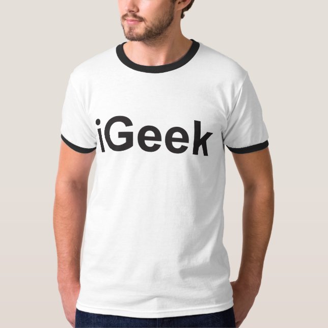 Camiseta iGeek não iPhone ou iPad divertida Tee humorous (Frente)