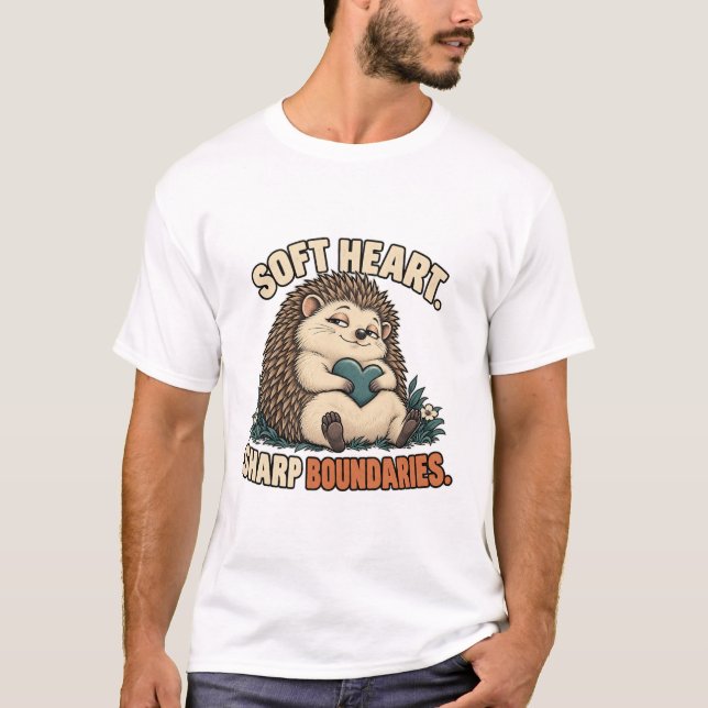 Camiseta Igel mit Herz – Soft Heart Sharp Boundaries (Frente)