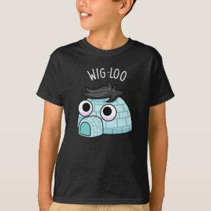 Camiseta Igloo Engraçado Pun do Wig-loo com Fundo Escuro
