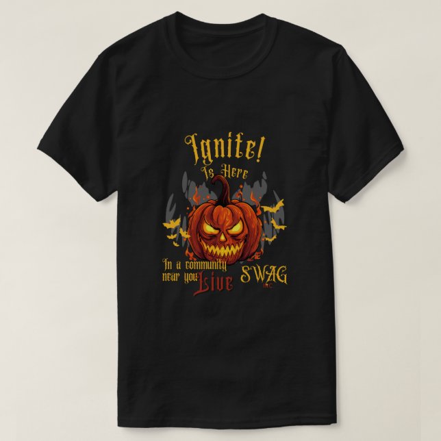 Camiseta IGNITE! Halloween Themed Tee (Frente do Design)