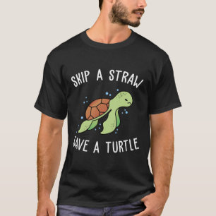 Camiseta Ignorar Uma Palha Guardar Um Vamos De Tartaruga Sa